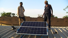 Solaranlage auf dem Dach der Krankenstation Baranis